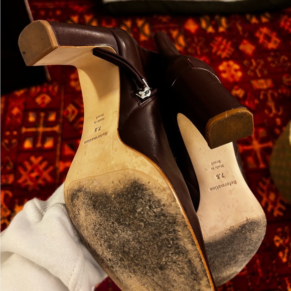 Reformation Gillian Ankle Boot Red - Size 7.5 - Picture 7 of 12